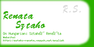 renata sztaho business card